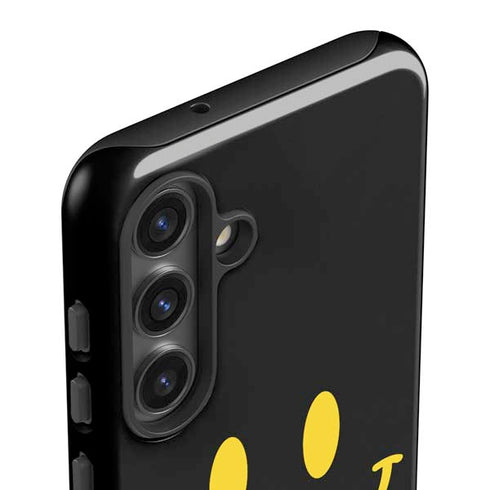Black Happy Face Galaxy S25 Impact Case